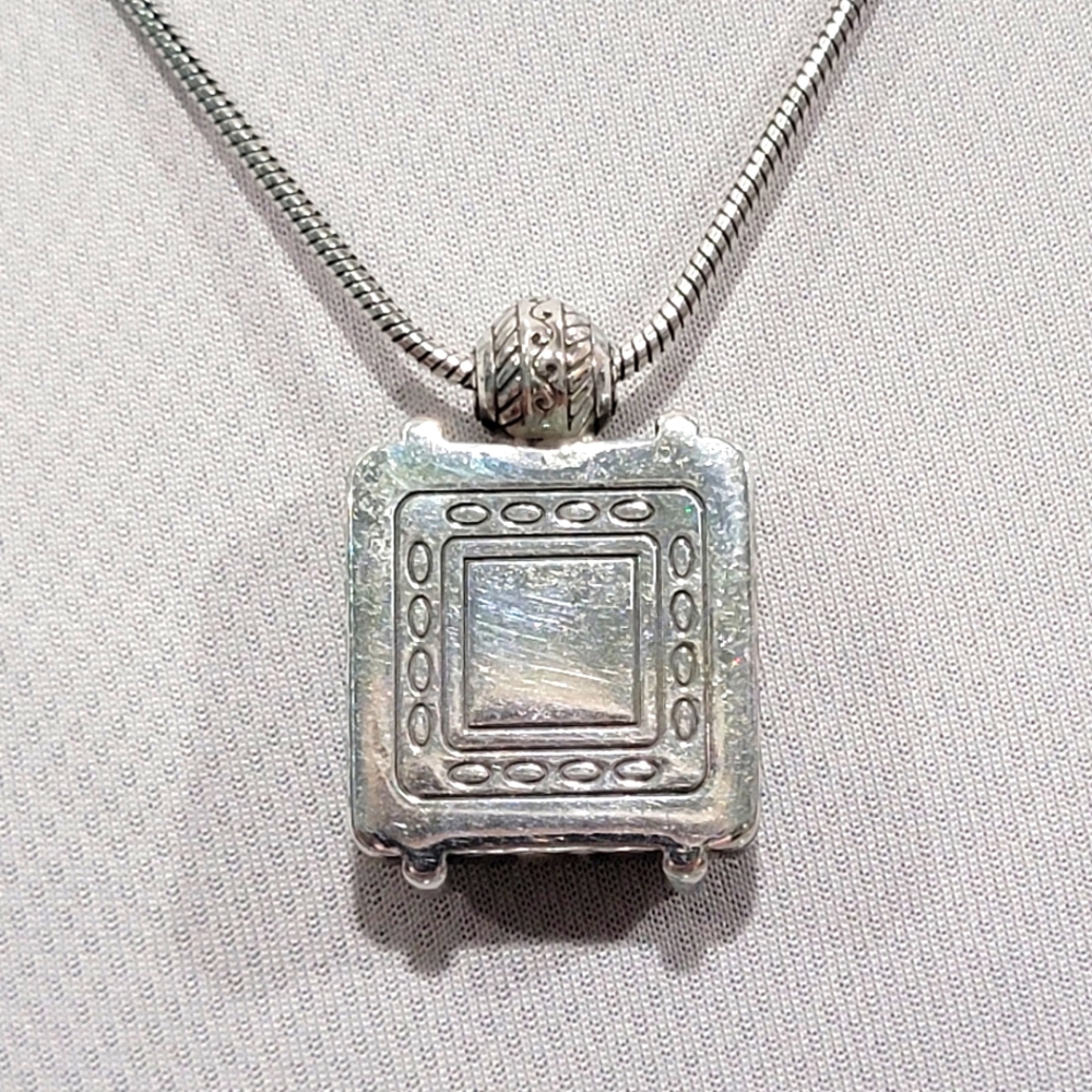 Retired Brighton Lucite Tortoise Shell Pendent Ne… - image 4